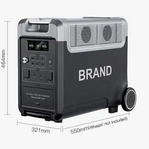 ENcafe ENY-3600 110V/220V Portable Power Station 3600W, 3840WH Expandable up to 11520WH, UPS, BI-directional fast charge,LIfePo4