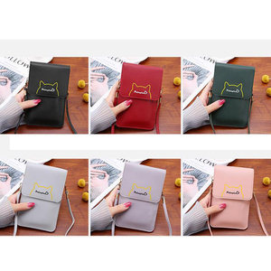 2024 New Women's Crossbody Mini Phone Wallet Touchable Screen Fashionable Thin Printed <strong>Mobile</strong> Phone <strong>Bag</strong> for Students - Product Image 6