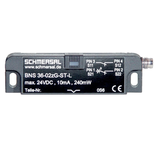 Interruptor de Seguridad Magnético Mt-Schmersal BNS 36-02/01ZG-L, 2NC+1NO, Imán Codificado, M8-4 pines, IP67, PL E / SIL 3, Carcasa de 36 mm - Product Image 4