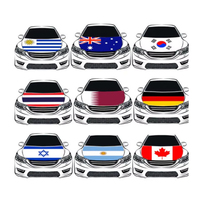 Drapeau de capot de réservoir de voiture imprimé de logo personnalisé de haute qualité Offre Spéciale couverture en tissu Spandex élastique Style de fanion excellent effet de taille