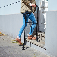 Déambulateur portable et durable à hauteur réglable avec capacité de 120 kg, taille 36,2-46 pouces pour monter les escaliers