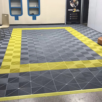 Dalles de sol de garage antidérapantes en PP emboîtables 400*400*18mm / Tapis de sol emboîtables en plastique amovibles pour lavage de voitures