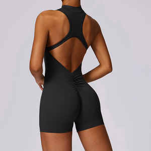 Zipper Fitness Wear Exercice de haute intensité Dos Yoga One Piece Vêtements de sport pour femmes Vêtements de sport Combinaisons pour femmes Combinaisons - Product Image 2