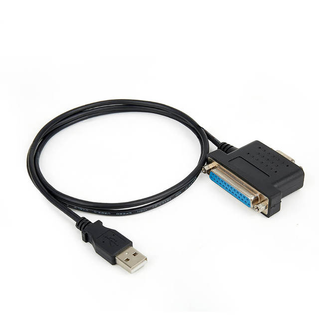 USB 2.0 Type Male DB25/DB9 Female Serial RS232 Converter Cable PVC Jacket Braid Shielding Gold Plated Conductors Null Monitor