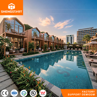 İki Katlı Hazır Modüler Prefabrik Tiny House Taşınabilir Prefabrik Ev (Airbnb Tatil Köyleri Projeleri için, Banyo ve Mutfaklı)