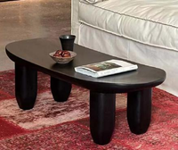 Table basse de salon sur mesure AJJ-Q320 en bois massif, style Wabi-sabi chinois, mobilier de luxe pour hôtels et resorts, création de designer