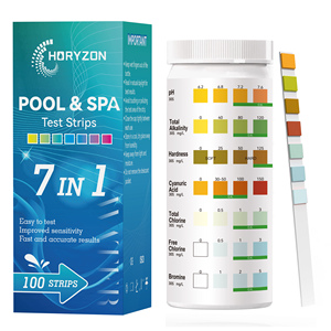 Bandelettes de <span class=keywords><strong>test</strong></span> HORYZON 7-en-1 pour piscine, spa, bain à remous : <span class=keywords><strong>test</strong></span> de l'eau (pH, chlore, alcalinité, CYA, dureté) - Product Image 4