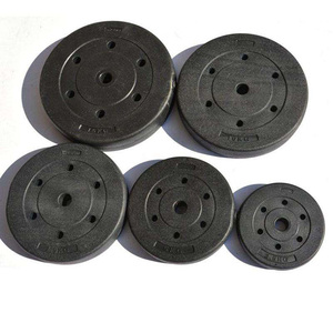 Équipement de gymnastique commerciale plaque de poids ciment Barbell <span class=keywords><strong>vide</strong></span> béton Barbell caoutchouc pare-chocs plaques de poids pour Barbell - Product Image 2