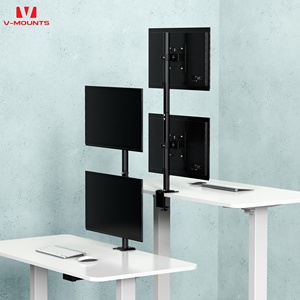 Soporte Ergonómico Articulado para Dos Monitores V-mounts, para Pantallas de 13-27 Pulgadas, Gestión de Cables, Construcción de Hierro y Plástico, Carga de 8 kg - Product Image 1