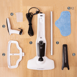 Appareils de nettoyage à domicile 1300w vadrouilles à vapeur électriques de sol vadrouille à vapeur de remplacement à main avec tampons - Product Image 3