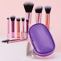 Set kuas rias wajah grosir set kuas riasan kosmetik kecantikan ABS kontur perona pipi Foundation alis