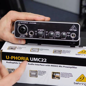 <span class=keywords><strong>Tarjeta</strong></span> de <span class=keywords><strong>Sonido</strong></span> USB Externa UMC22 para Grabación en Vivo, para Teléfono Móvil y Computadora - Product Image 3