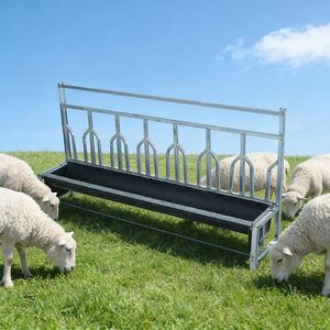 Mangiatoia per Pecore in Acciaio Zincato Rinforzato con Coperchio Ribaltabile e Design Anti-Combattimento, Mangiatoia per Foraggio per Capre e Bestiame da Allevamento - Product Image 6