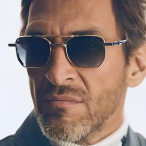 Lunettes de soleil carrées de style européen et américain sur mesure pour hommes, protection UV400, verres PC noirs, emballage en boîte WF 5G56 - Product Image 1