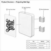 Caja de Luz LED Creativa Personalizada, Impermeable para Exteriores, con Diseño Deslumbrante