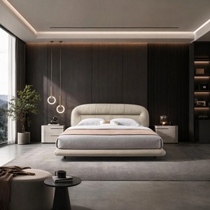 Modern Light Luxury Leather <b>Headboard</b> <b>Bed</b> Luxury Bedroom Sets Furniture Master Bedroom Latest Luxury <b>king</b> <b>Size</b> <b>Bed</b> Frame - Product Image 6