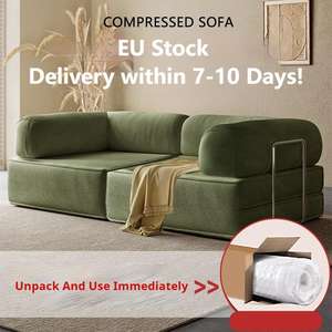 Sofá Cama Plegable en Stock UE de Diseño Simple y Recto con Estructura de Acero Inoxidable Juego de Sofás para Sala de Estar - Product Image 3