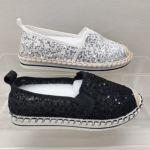 Chenxuan – Espadrilles plates personnalisées pour <span class=keywords><strong>femme</strong></span> avec logo, printemps, à paillettes, légères, respirantes, antidérapantes et confortables - Product Image 1