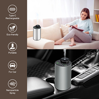 Diffuseur d'huiles essentielles en métal sans eau - Comprend 4x10ml d'huiles, purificateur d'air, aromathérapie, faible bruit 35dB, utilisation automobile et domestique