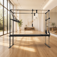 Table de Pilates Cadillac Trapeze Stable de Qualité Commerciale en Aluminium Noir pour Entraînement Fitness en Studio de Gymnastique – Vente en Gros