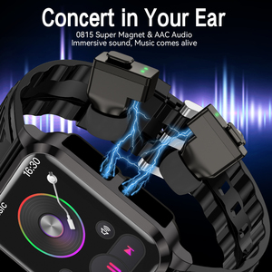 OEM 2025สายรัดข้อมืออัจฉริยะแอนดรอยด์ TWS 2-in-1เครื่องเล่นเพลงโครโนกราฟอัตราการเต้นของหัวใจอุปกรณ์สวมใส่ได้ - Product Image 6