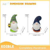 Adornos de Pastel de Halloween Hechos a Mano en 3D, Personalizados por el Fabricante, Decoraciones Comestibles para Postres