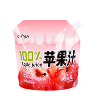 Op maat gedrukte voedselveilige Doypack zakken met tuit (100ml, 200ml, 250ml, 350ml) voor sap, yoghurt, fruitdrankjes.