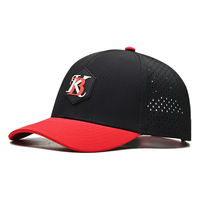 Fabricant Vente en gros 6 panneaux Casquette imperméable Logo personnalisable Découpe laser Trou réglable Casquette de baseball Casquette de golf pour homme Casquette KB