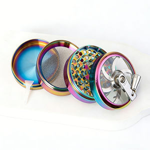 Molinillo de Tabaco Metálico Manual con Manivela, Triturador de Hierbas y Especias de Acero Inoxidable Personalizado - Product Image 1