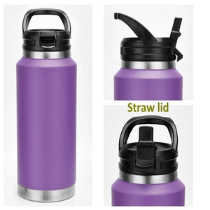 Vacío 36oz 64oz Botellas de vaso Doble pared Acero inoxidable Logotipo personalizado Recubrimiento en polvo - Product Image 5