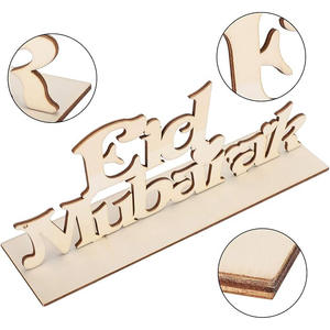Fabbrica personalizzato in legno Eid Mubarak ornamento alfabeto <span class=keywords><strong>inglese</strong></span> per la <span class=keywords><strong>casa</strong></span> decorazioni in legno - Product Image 3