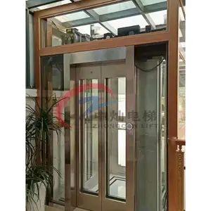 CE certificated indoor outdoor 4m traction drive residential house lift Home passenger elevator