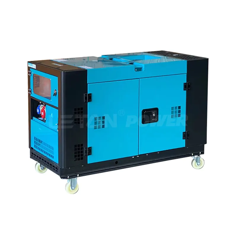 LETON power 15kva ats single phase sound proof kipor silent diesel generator set price for diesel generators