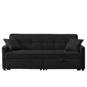 Hiện Đại 3 Chỗ Ngồi Chuyển Đổi Sofa Giường Ngả Pull-out Ngủ <span class=keywords><strong>Futon</strong></span> Với Vải Bọc Kim Loại Khung Cho Phòng Khách Phòng Ngủ - Product Image 1