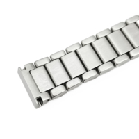 Bracelet de montre élégant en acier inoxydable brillant, fin et solide, à maillons réglables et amovibles, bracelet de remplacement de luxe pour femme, idéal pour les tenues habillées