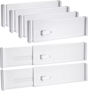 Nouveau design, séparateurs de tiroirs en plastique réglables très vendus, organisateur de tiroirs extensible de haute qualité pour placards - Product Image 5