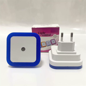Light Sensor Night Lamp Induction Square Shape <strong>Stars</strong> Children's Room Aisle American Standard Plug in Led Night Light - Product Image 4