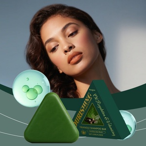 Autocollants personnalisés pour soins capillaires, shampoing solide aux extraits naturels de plantes, savon pour cheveux anti-pelliculaire, rend les cheveux lisses et doux - Product Image 4