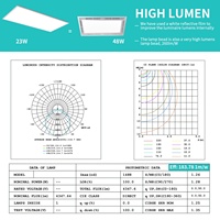 Lámpara LED Plana Delgada de Aluminio AC 85-265V 40W 60W 72W 60x120cm, 3 Temperaturas de Color Seleccionables, Montaje en Superficie, Regulable