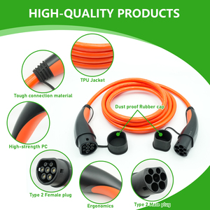 Nuevo <span class=keywords><strong>Cable</strong></span> de Carga para Vehículos Eléctricos <span class=keywords><strong>Tipo</strong></span> <span class=keywords><strong>2</strong></span> a <span class=keywords><strong>Tipo</strong></span> <span class=keywords><strong>2</strong></span>, 22kw, Trifásico, 32A, 5M, CA - Product Image 4