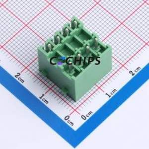 DB2EVHBG-3.5-2*4P-GN Plug-in Terminal Block Through hole,P=3.5mm Connector Board-to-Board / Socket Closed Snap Fixing 2x4P 3.5mm - Product Image 2