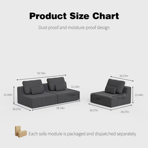 Oversized Modular Sectional <b>Sofa</b> Luxury Boucle Eco-Friendly Apartment Convertible Compressed <b>Floor</b> Couch Set - Product Image 4