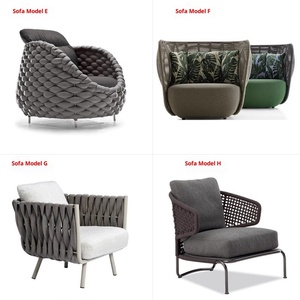 Sillón de Ratán y Teca Nórdico para Exteriores, para Hoteles, Villas, Patios, Jardines, Balcones, Resistente al Agua y a los Rayos UV, Silla de Descanso D4D - Product Image 2