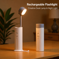 Nouvelle lampe de bureau pliable pour la protection des yeux, lumière puissante et suffisamment brillante, lampe de lecture avec lampe torche, lampe de nuit LED pliable