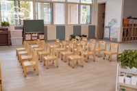 Chaises de classe préscolaire en bois modernes JOOYES, robustes, pour écoles, hôtels, salons, pieds antidérapants, écologiques