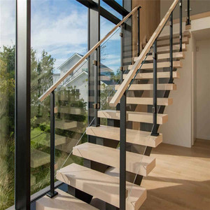 Ace <span class=keywords><strong>Escalier</strong></span> flottant préfabriqué en acier au carbone moderne Mono Beam <span class=keywords><strong>Escalier</strong></span> en bois de hêtre et de chêne <span class=keywords><strong>Escalier</strong></span> d'intérieur Design pour maisons - Product Image 6