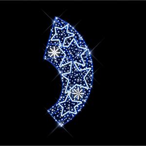 150 सेमी 200 सेमी 250 सेमी 300 सेमी के नेतृत्व वाले पोल घुड़सवार क्रिसमस सजावट 2 डी xmas स्टार मोटिफ लाइट - Product Image 5