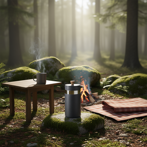 Cafetera Francesa de 1 Litro, Acero Inoxidable, Doble Pared Aislada, para Hogar, Camping, Viajes, Diseño Minimalista - Product Image 2