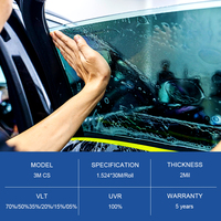Film solaire automobile 3M Cr/Cs Series de qualité américaine 60/40/20 pouces * 100 pieds, protection UV à 99 %, film céramique nano pour vitres de voiture