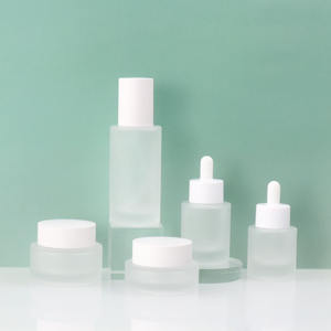 30ml 50ml 100ml 120ml <span class=keywords><strong>150ml</strong></span> di siero per capelli bianco smerigliato flacone contagocce di vetro e 30g di vetro opaco da 50g per Set cosmetico - Product Image 2